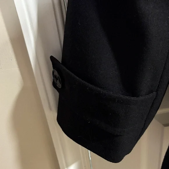 London Fog Women's Classic Black Pea Coat - Picture 4 of 6